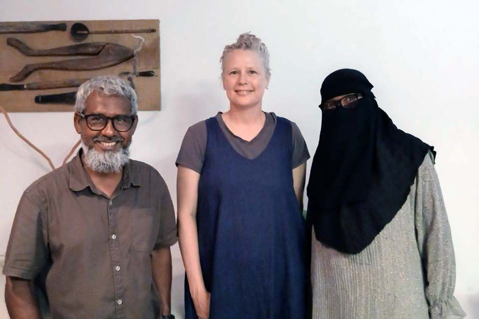 Adil and Aishath Ali with guest at Carpaccio, Vaikaradhoo