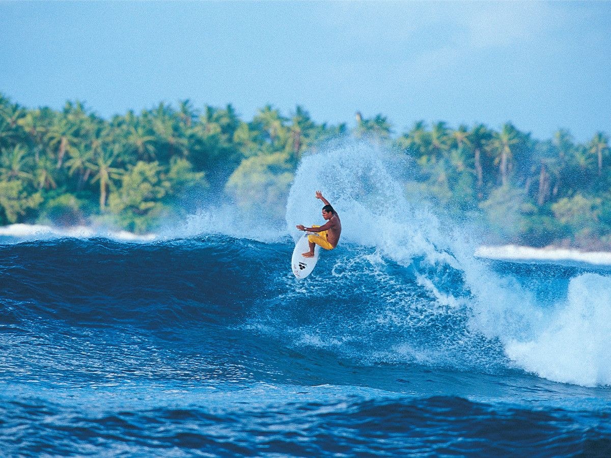 Surfing Maldives